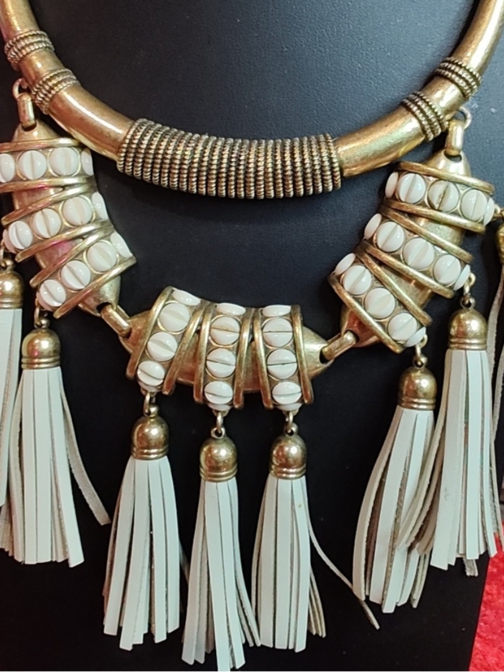 Vintage Stella & Dot Tribal Tassel necklace